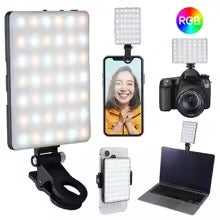 Portable RGB LED Video Light for Live Streaming and Vlogging