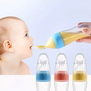 90ML Baby Fruit Feeder Pacifier — Squeeze Food Dispenser for Teething Relief