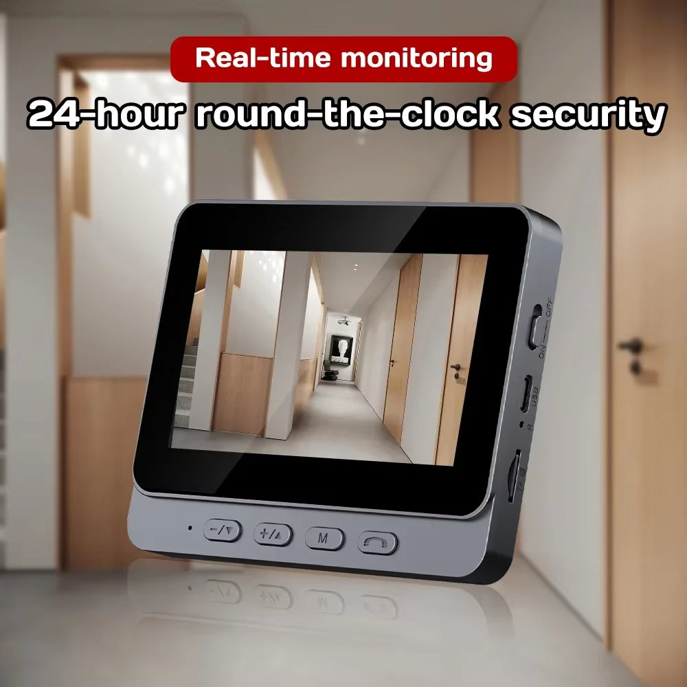Smart WiFi Video Doorbell 4.3" Screen HD Camera with Two-Way Audio