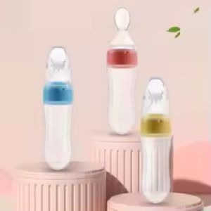 90ML Baby Fruit Feeder Pacifier — Squeeze Food Dispenser for Teething Relief