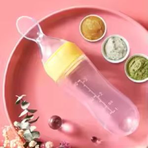 90ML Baby Fruit Feeder Pacifier — Squeeze Food Dispenser for Teething Relief
