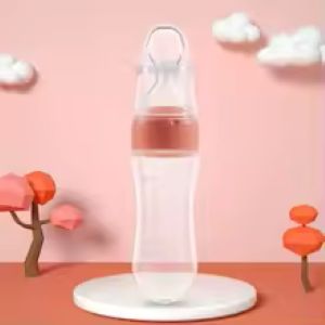 90ML Baby Fruit Feeder Pacifier — Squeeze Food Dispenser for Teething Relief