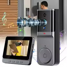 Smart WiFi Video Doorbell 4.3" Screen HD Camera with Two-Way Audio